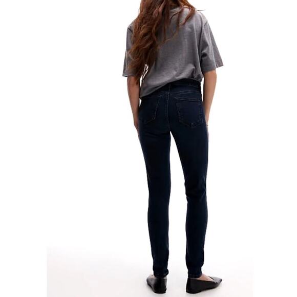 Topshop Jamie High Rise Black Denim Skinny Jeans - Picture 4 of 7